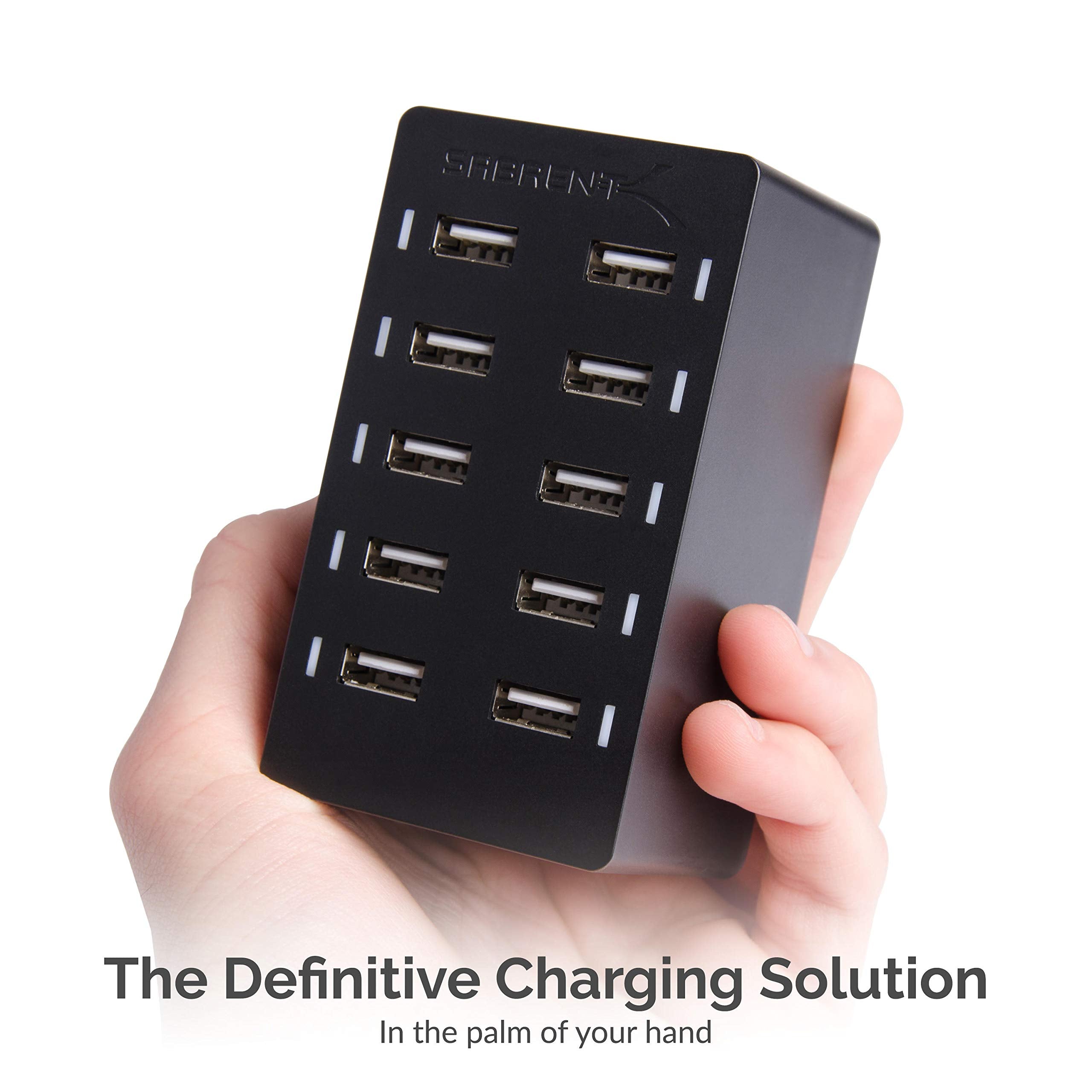 SABRENT 60W 10-Port USB Charging Station, Auto-Detect - SABRENT Official Product View 6