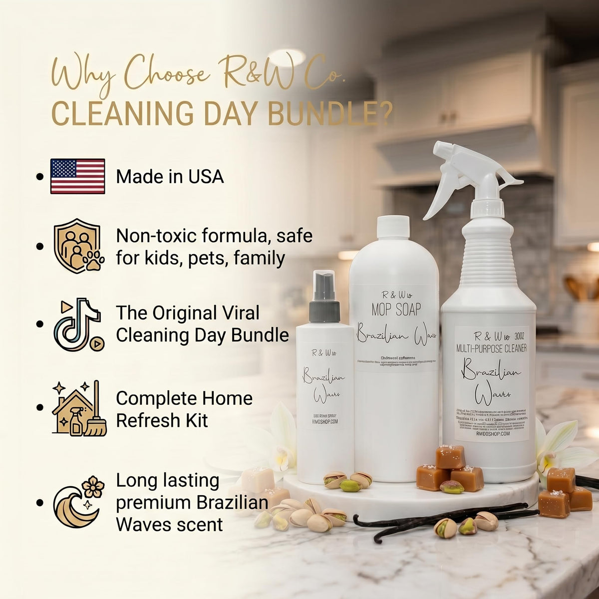 R W CO Brazilian Waves Luxury Cleaning Day Bundle Premium - R & W Co. Official Imagery - 6