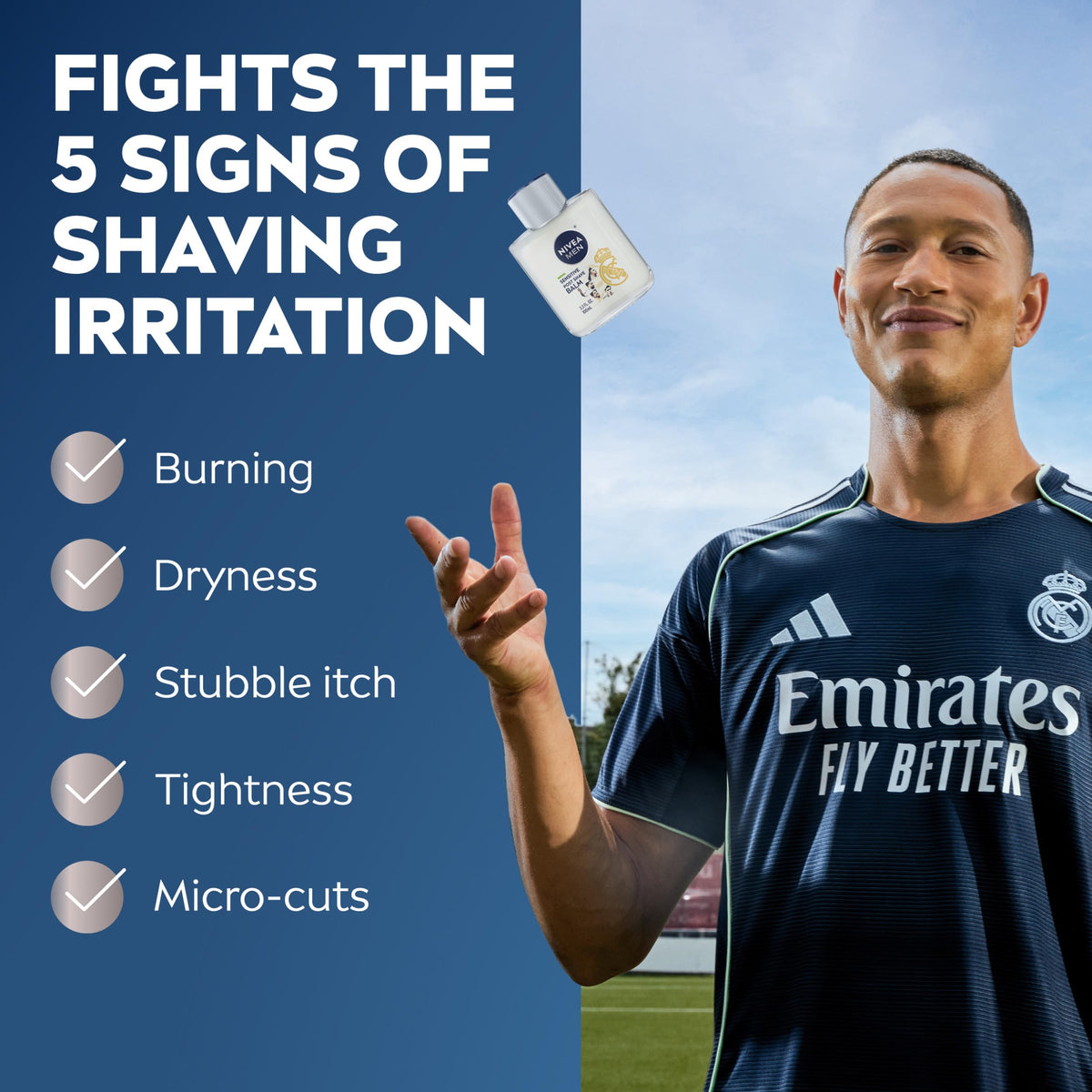 NIVEA MEN Sensitive Post Shave Balm Alcohol Free Multipack 3 - NIVEA MEN Official Imagery - 5