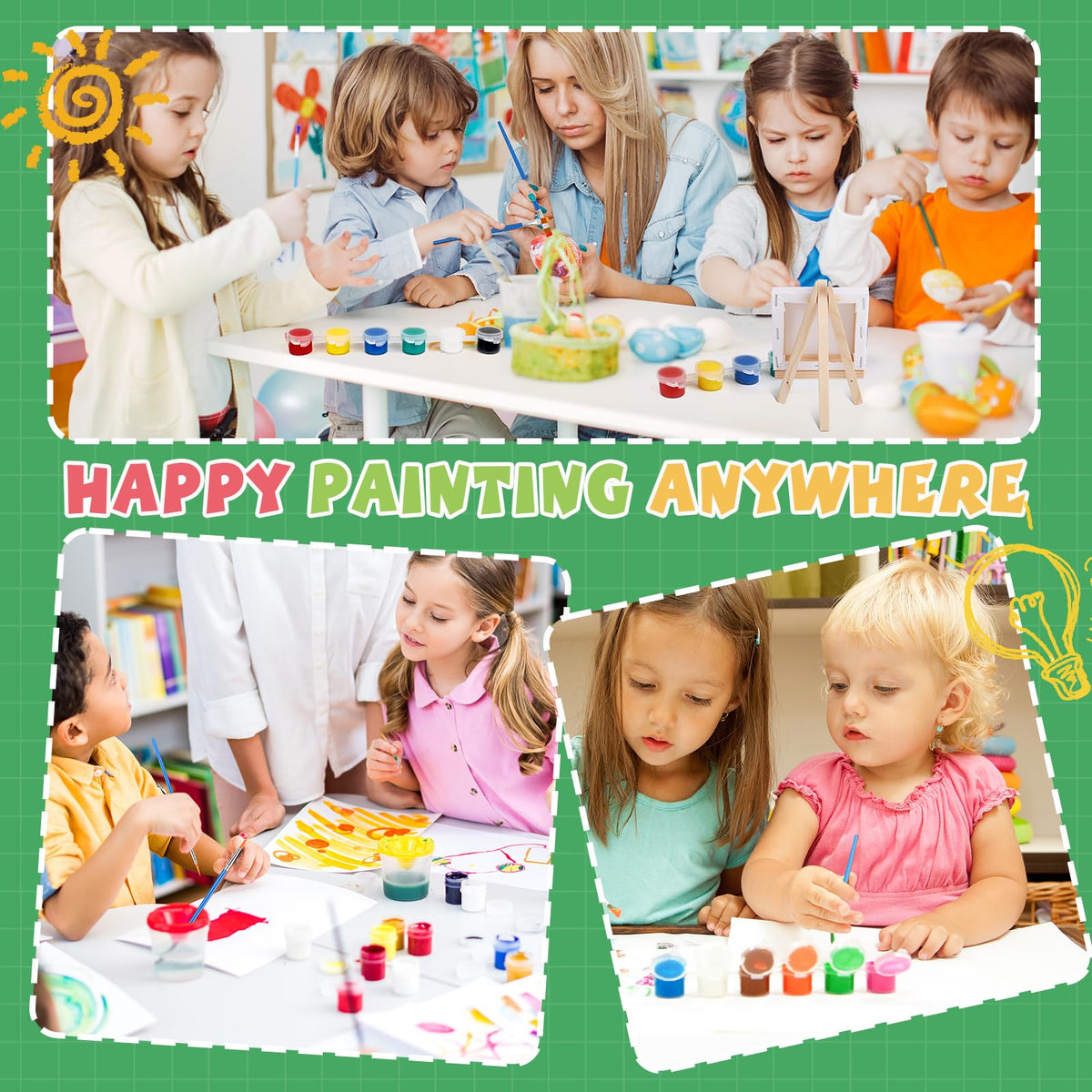 ESRICH 18 Set Mini Acrylic Paint Kit Mini Stretched Canvas - ESRICH Official Imagery - 8