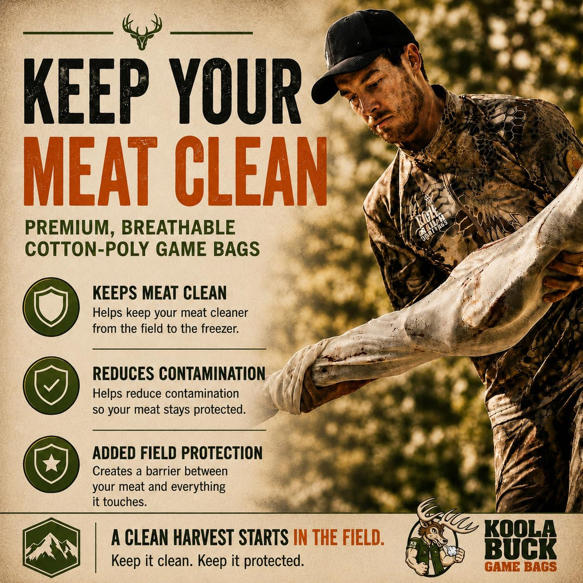 Premium Deer Game Bags - Koola Buck Official Imagery - 4