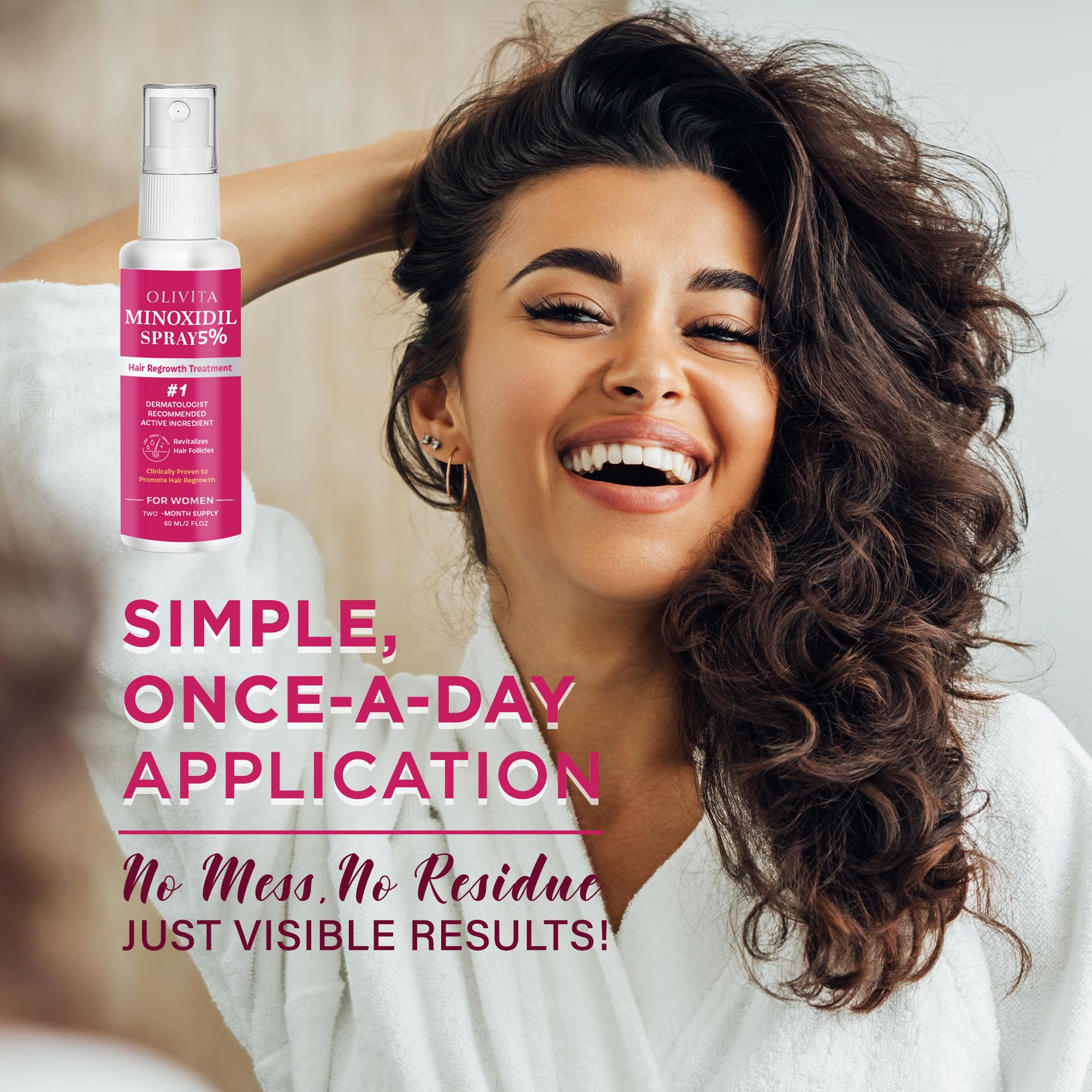 5 Minoxidil Spray for Women Hair Growth Extra Strength Hair - OLIVITA Official Imagery - 3