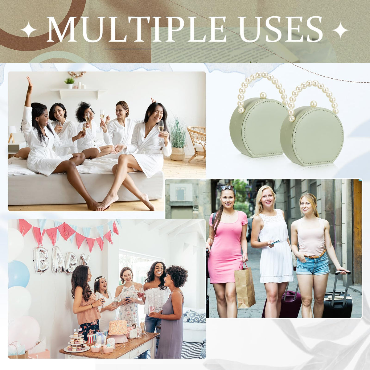 8 Pack Travel Jewelry Case Gifts Box Bulk Mini Bridesmaid - Weysat Official Imagery - 7