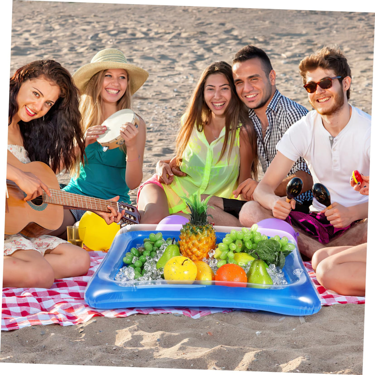 Inflatable Serving Tray 4pcs PVC Ice Bar for Party Use - IMIKEYA Official Imagery - 8