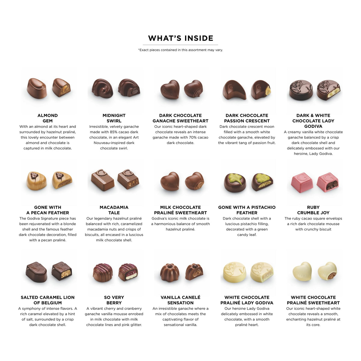 Godiva Gold Assorted Belgian Chocolate Gift Box Gourmet 15 - Premium Selection Official Imagery - 4