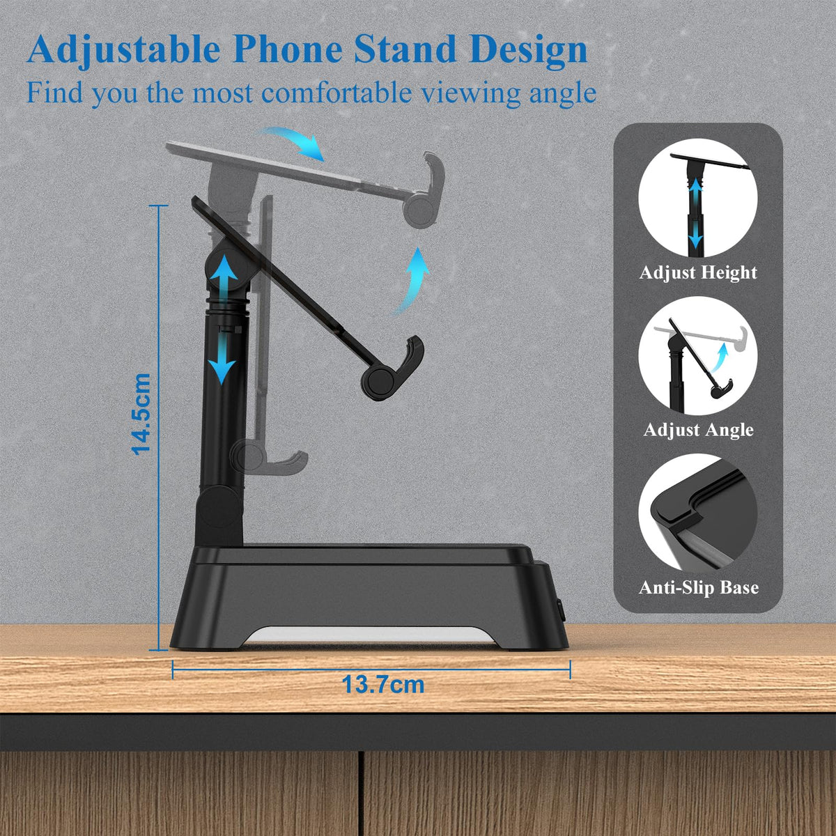 Gifts for Men Women Cell Phone Stand with Upgrade Bluetooth - AUYLE Official Imagery - 7