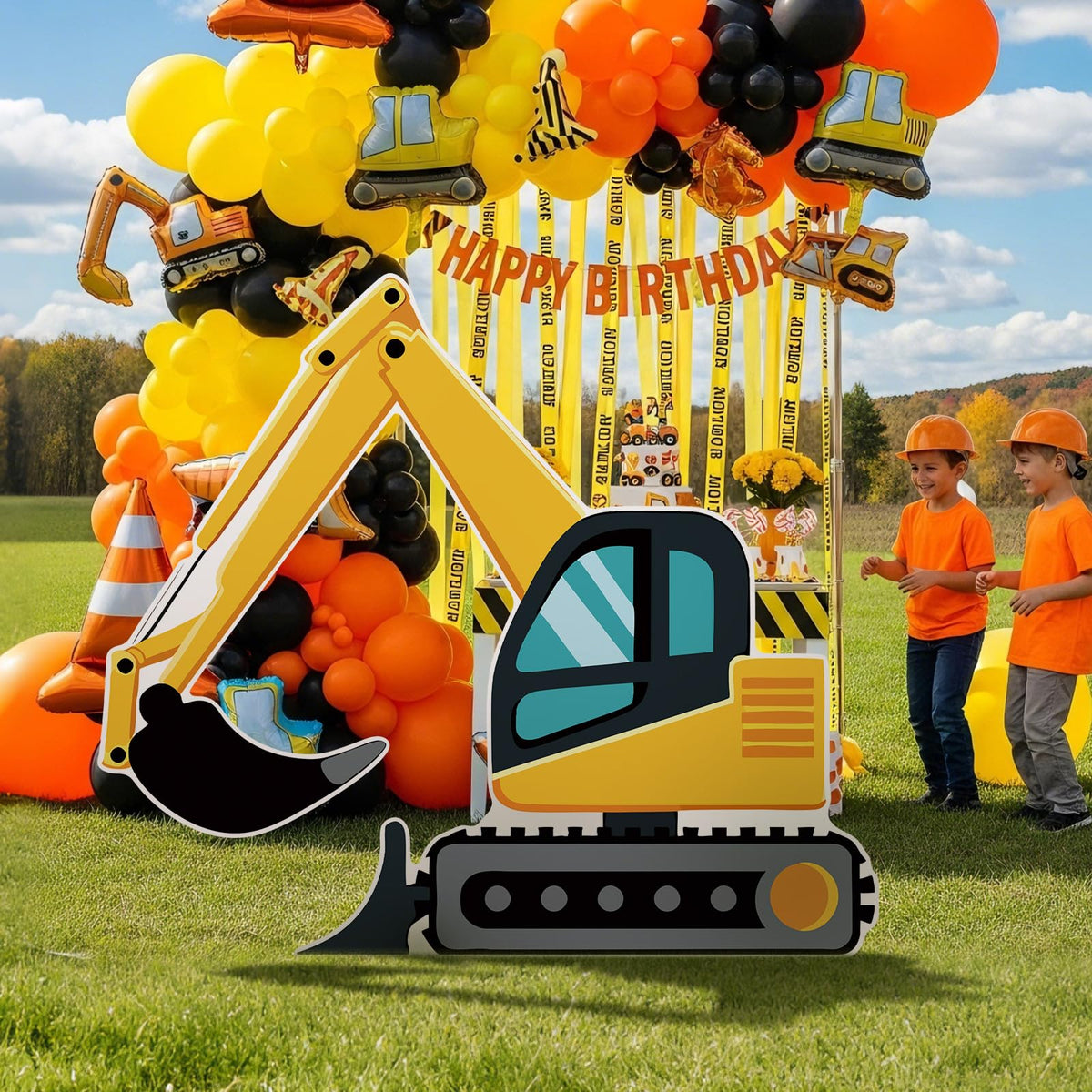 Construction Theme Birthday Party Decorations 35 x 15 Inches - Weysat Official Imagery - 5