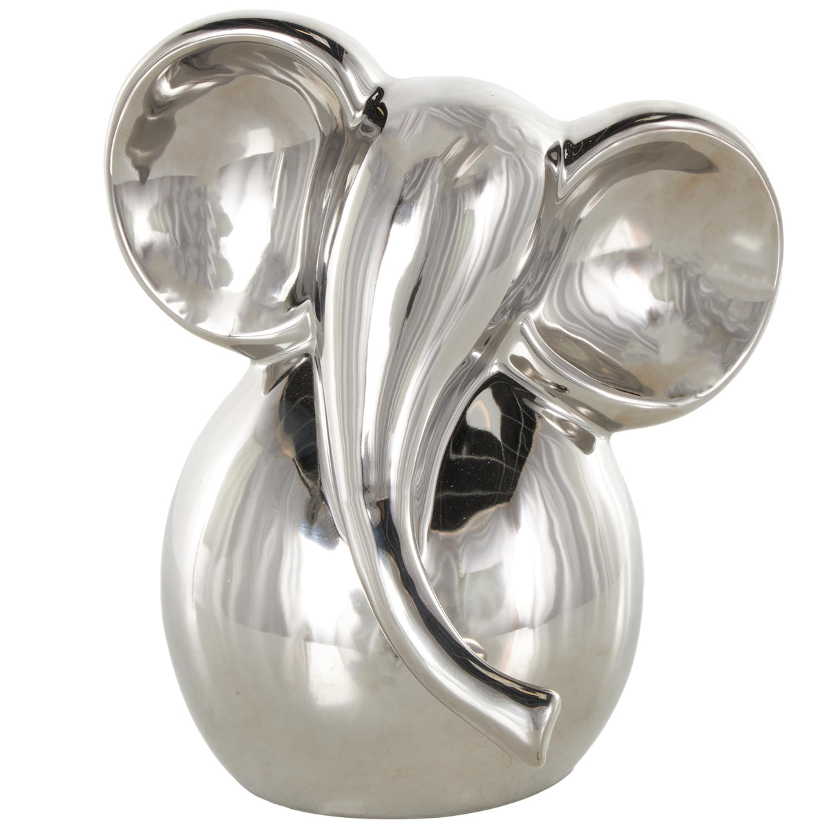 Deco 79 Ceramic Elephant Decorative Sculpture Glossy Home - Premium Selection Official Imagery - 1