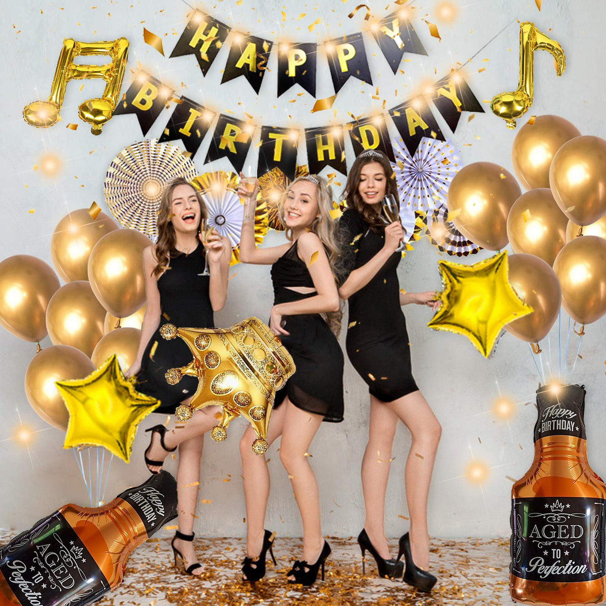 Birthday Party Decorations for Men Women Whiskey Party - GoGoGoodie Official Imagery - 8