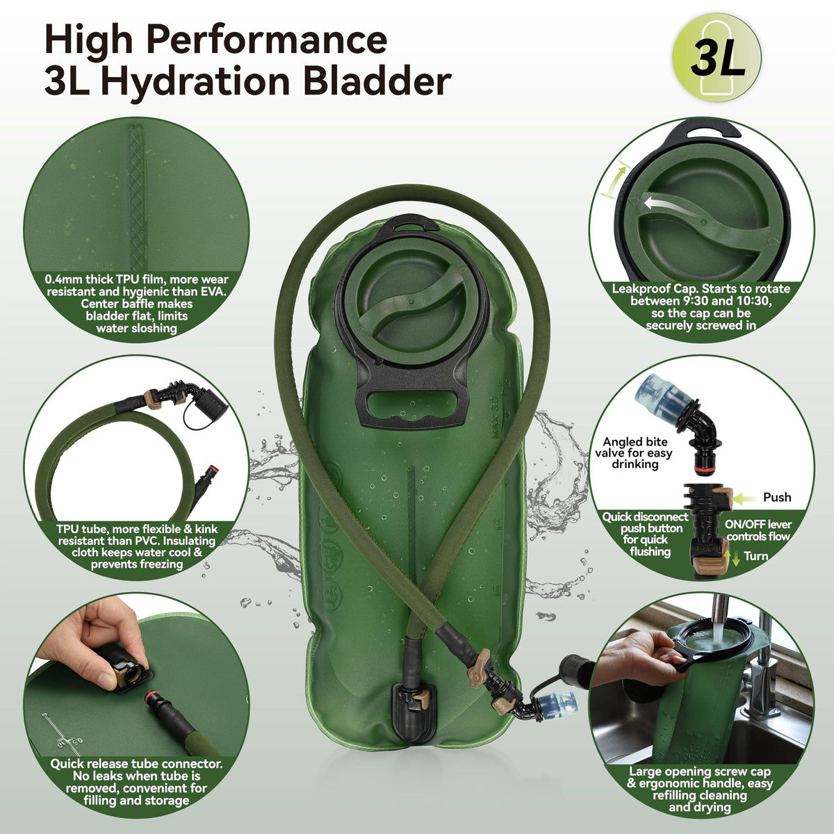 MARCHWAY Tactical Molle Hydration Pack Backpack with 3L TPU - MARCHWAY Official Imagery - 7