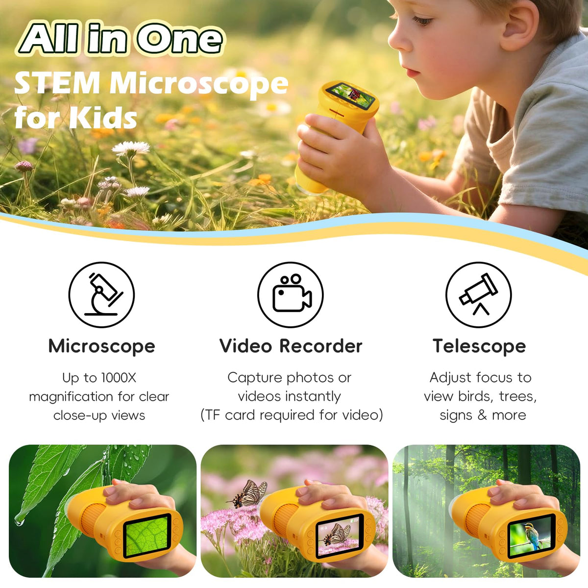 Microscope for Kids 1000X Digital Handheld Kids Microscope - Alotwan Official Imagery - 3