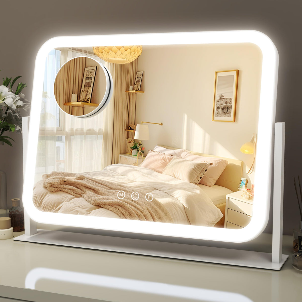 ROLOVE Lighted Makeup Mirror 17 x13 Vanity Mirror with - ROLOVE Official Imagery - 1