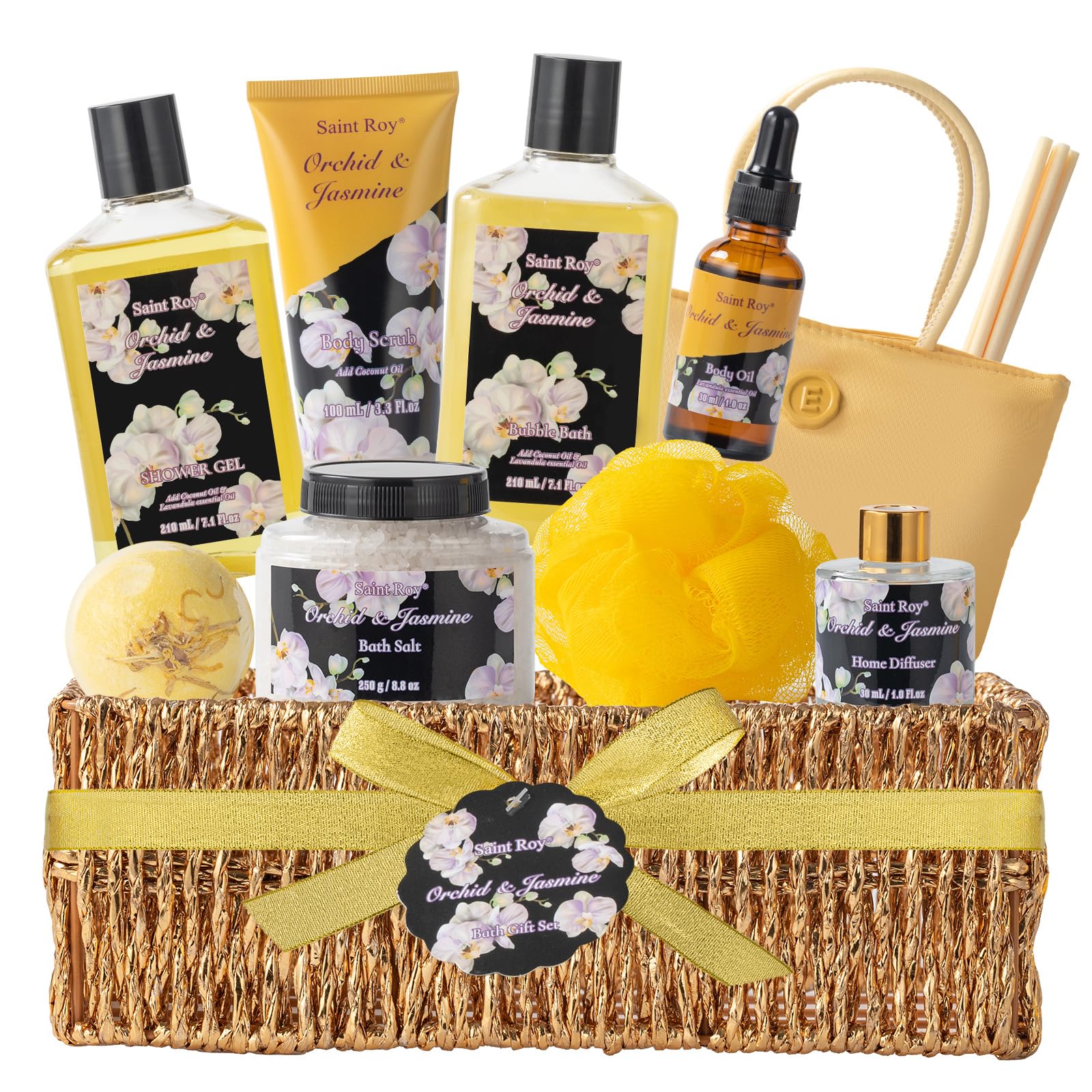 Spa Bath &amp; Body Gifts for Women, Jasmine Peony Spa Gift - Saint Roy