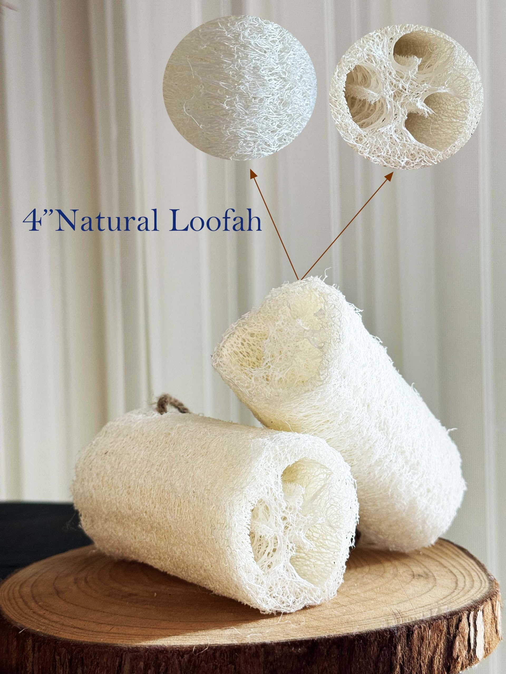 Rainbow Moon 100% Natural Loofah Exfoliating Body and Face Sponge Scrubber for - Rainbow Moon Official Product View 3