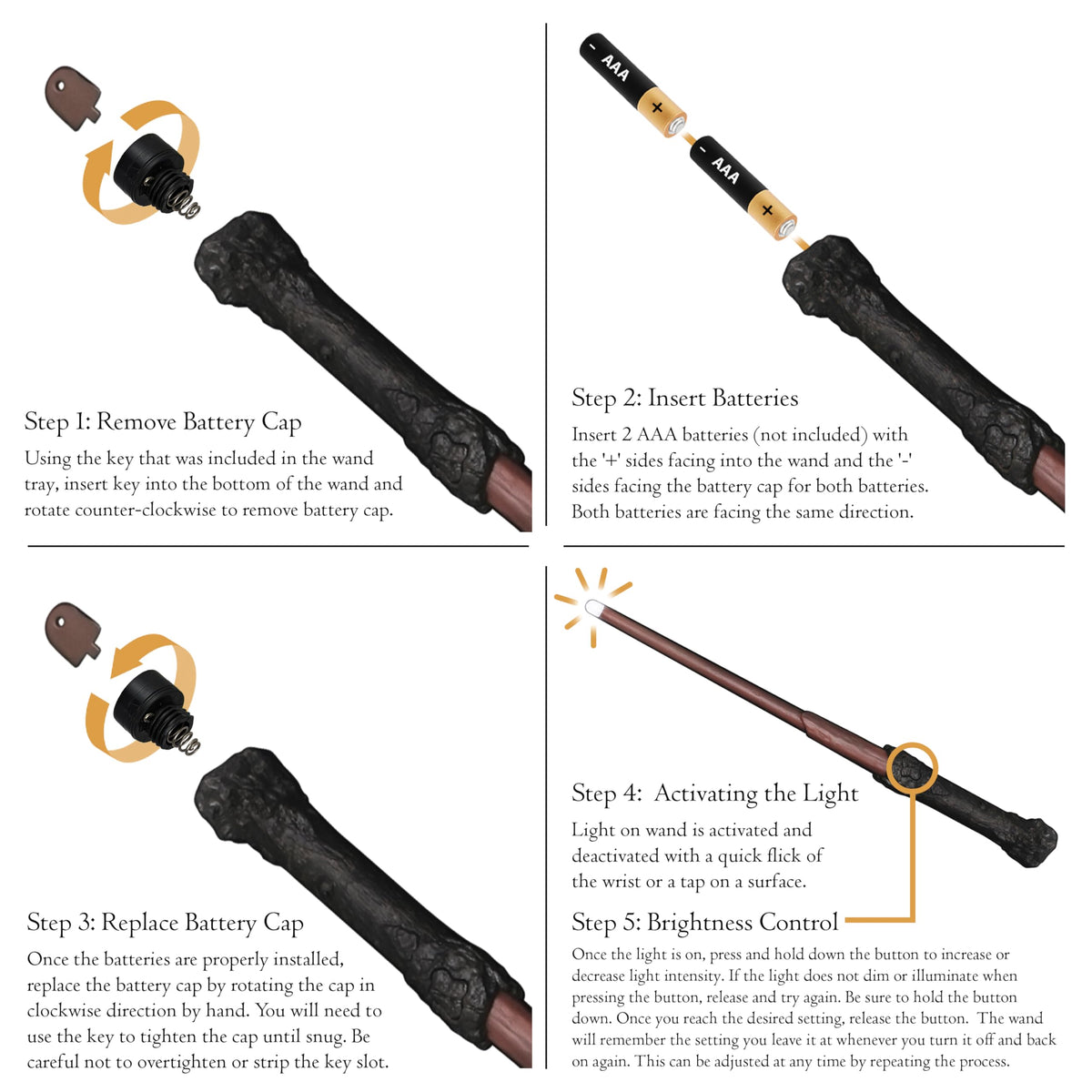 The Noble Collection Harry Potter Illuminating Wand - The Noble Collection Official Imagery - 5