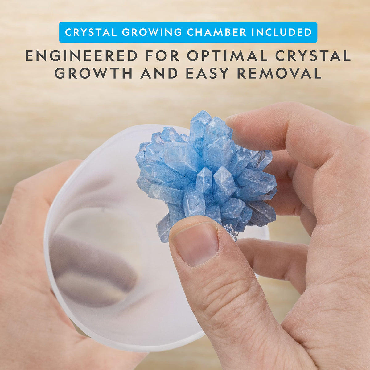 National Geographic Crystal Growing Kit with 3 Crystals for - Blue Marble Official Imagery - 7