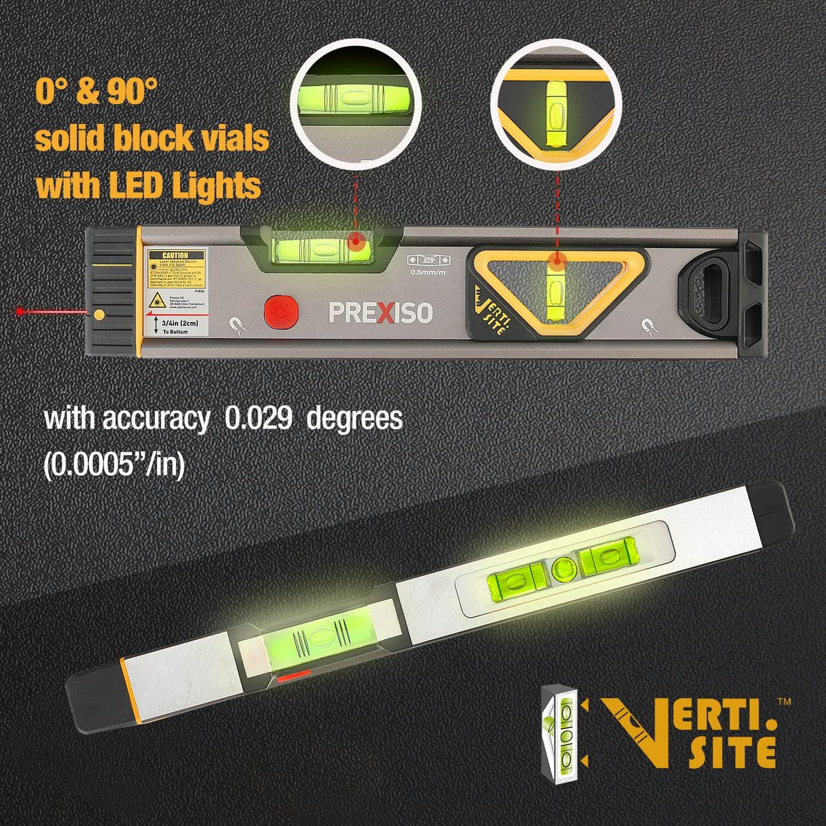 PREXISO 2 in 1 Laser Level 100Ft 30Ft 12 Magnetic Spirit - Prexiso Official Imagery - 5