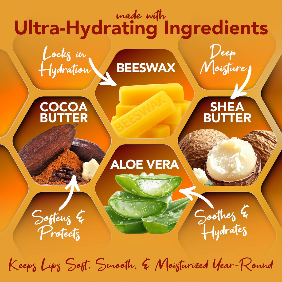 Nature s Bees Cocoa Butter Lip Balm Coconut Oil Beeswax - Nature’s Bees Official Imagery - 5