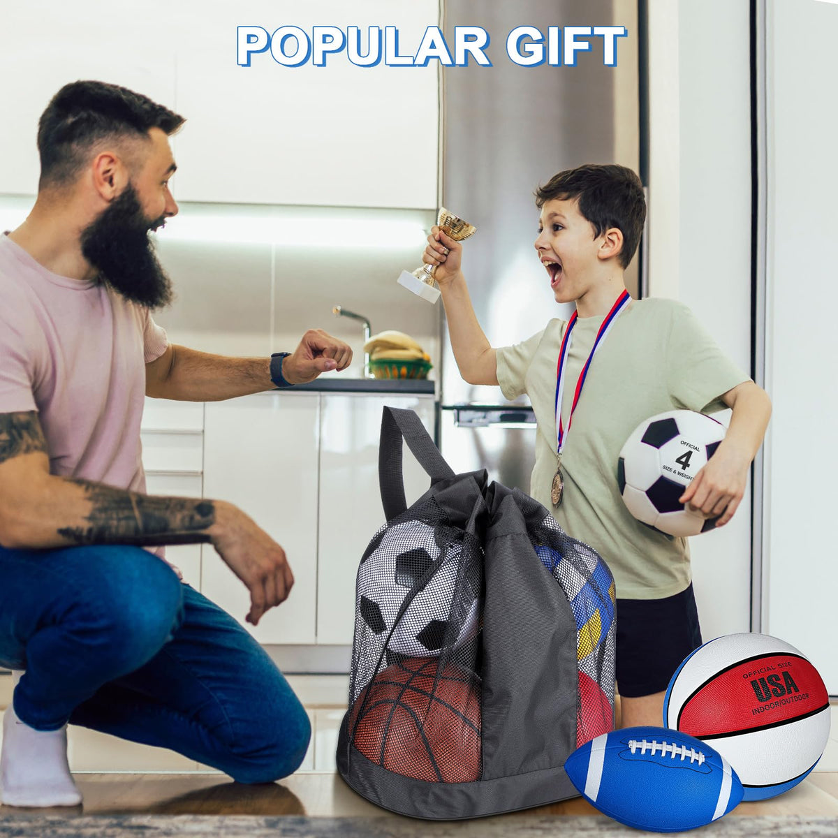 Leyndo 18 Pcs Sports Ball Bulk Set Official Size - Leyndo Official Imagery - 7