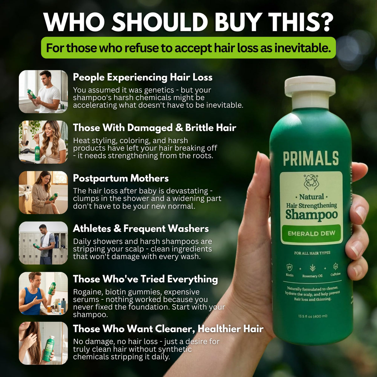 PRIMALS Hair Strengthening Shampoo - PRIMALS Official Imagery - 7