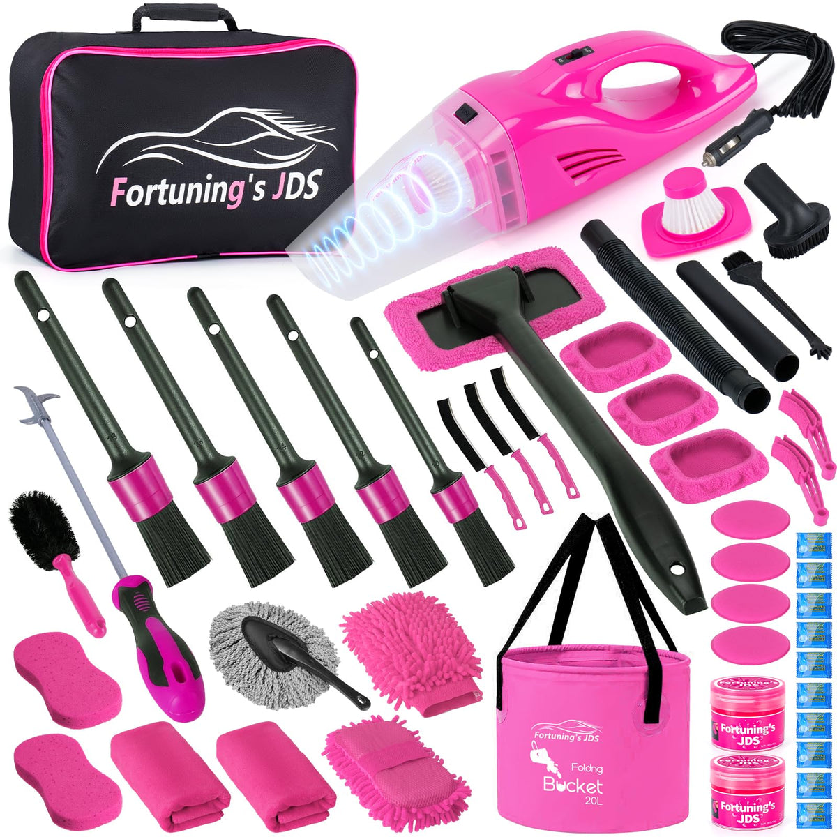 47PCS Car Detailing Kit Interior Cleaner Car Cleaning - Fortuning's JDS Official Imagery - 2