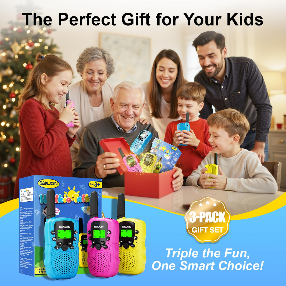 Walkie Talkies for Kids Games Outdoor Toys for 3 12 Year Old - SANJOIN Official Imagery - 8