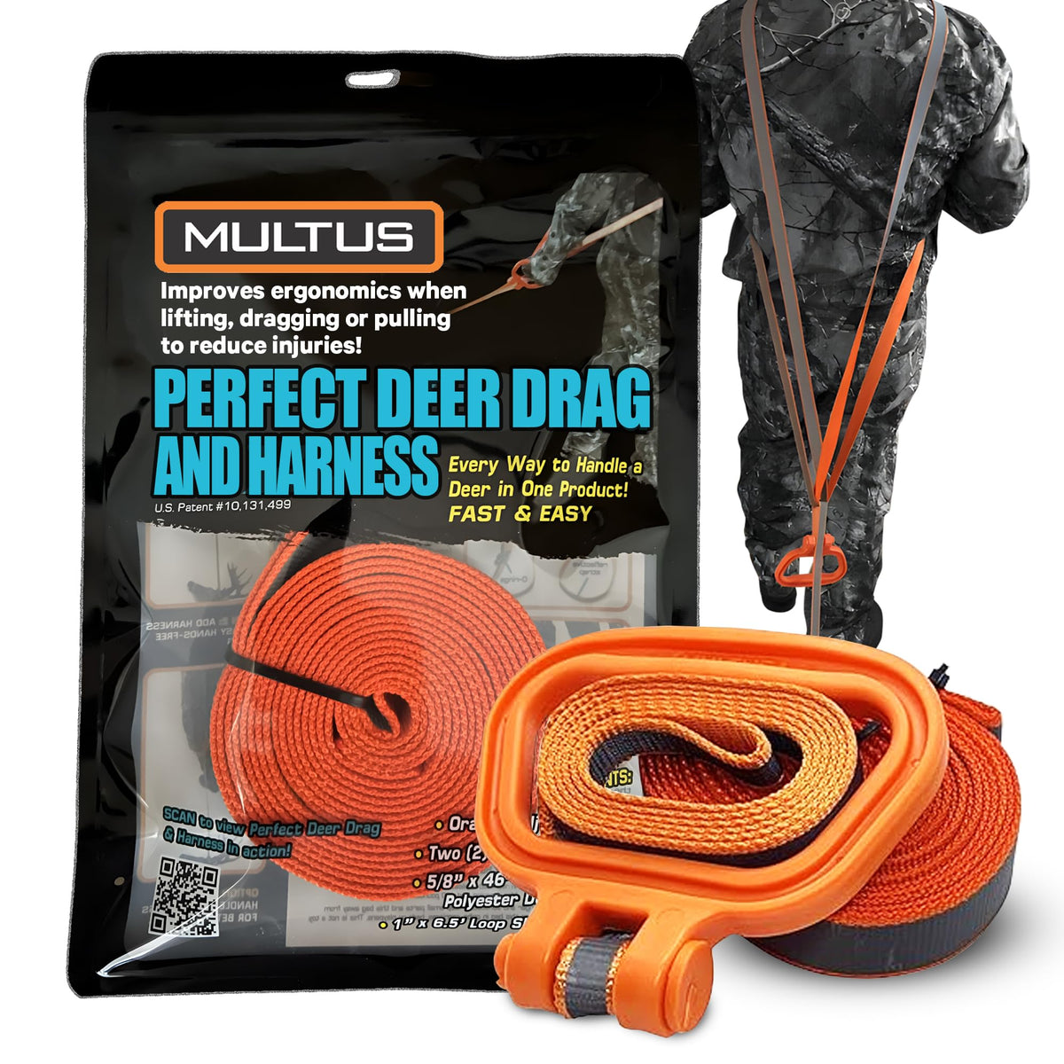MULTUS Deer Drag Harness Every Way to Drag a Deer in ONE - MULTUS Official Imagery - 1