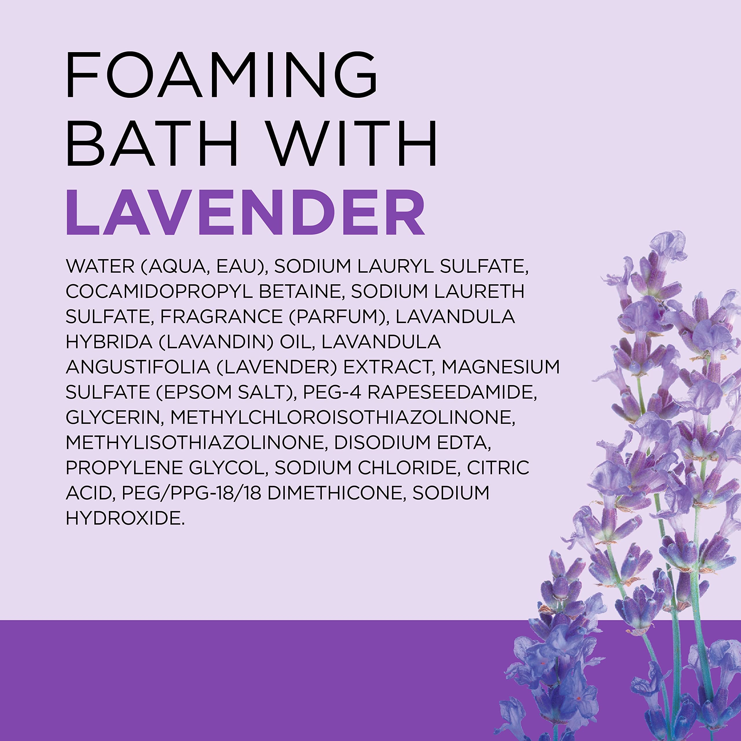 Dr Teal’s Foaming Bath with Pure Epsom Salt, Soothe & Sleep with Lavender, 34 Ounces (Packaging May Vary)