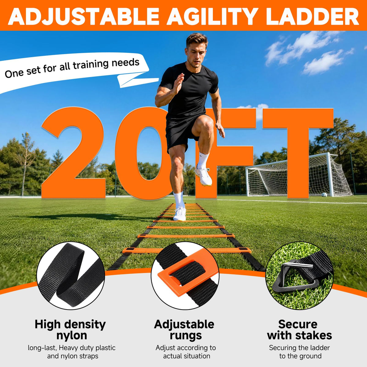 Agility Ladder Soccer Football Training Equipment Agility - SMTPDT Official Imagery - 5