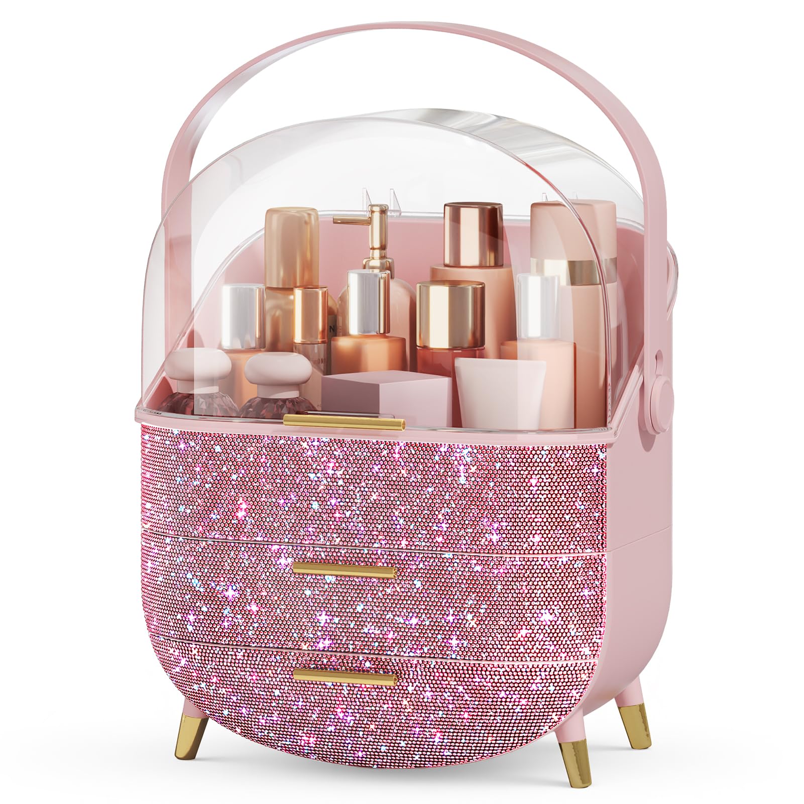 Bling Makeup Organizers for Teen Girl Gifts, Cosmetic Display - Product Imagery