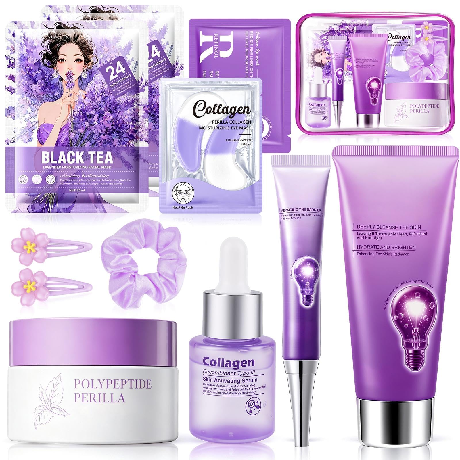 11 PCS Travel Skincare Set, Facial Skin Care, Self Care Kit - Product Imagery