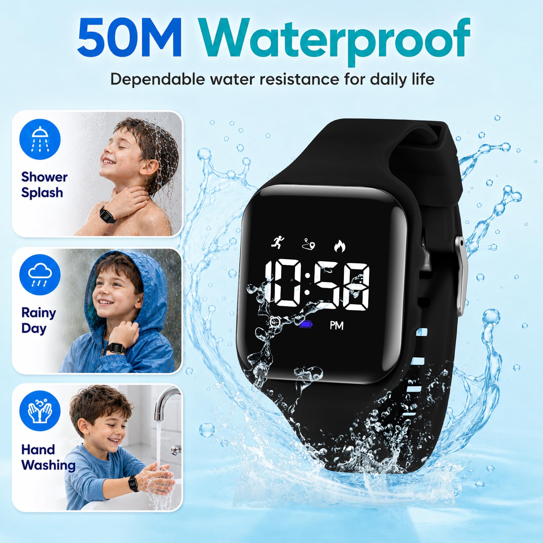 A ALPS Kids Watches for Girls Boys Digital Sport Watch with Step Count - View 4