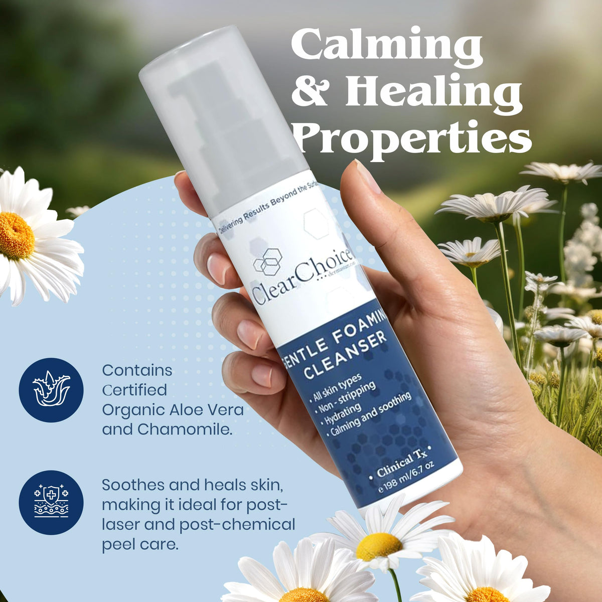 ClearChoice Gentle Foaming Cleanser 6 7oz Soap Free SLS Free - ClearChoice, Dermastart, Inc Official Imagery - 3