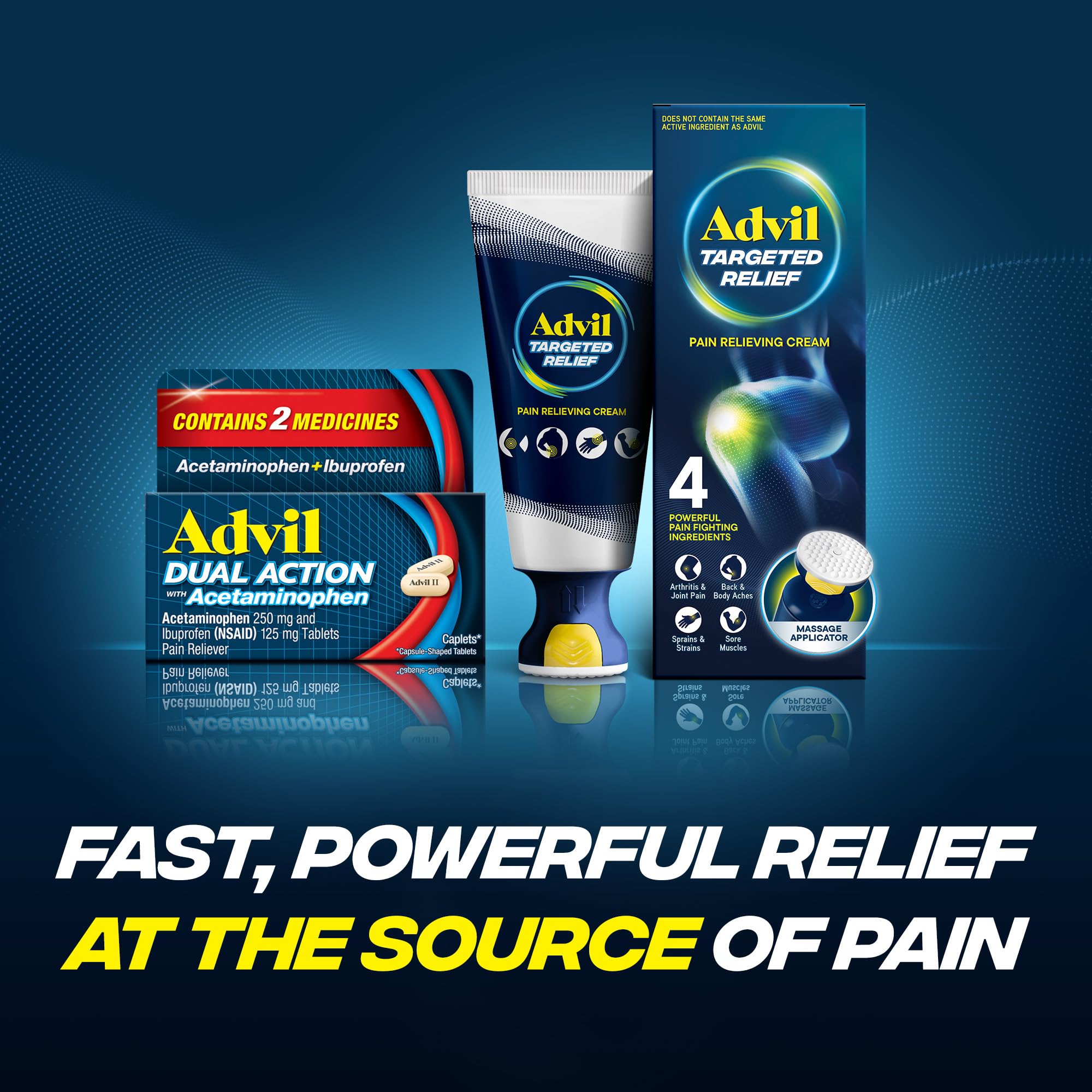 Advil Dual Action, Ibuprofen 125mg, Pain Relief, 216 Caplets