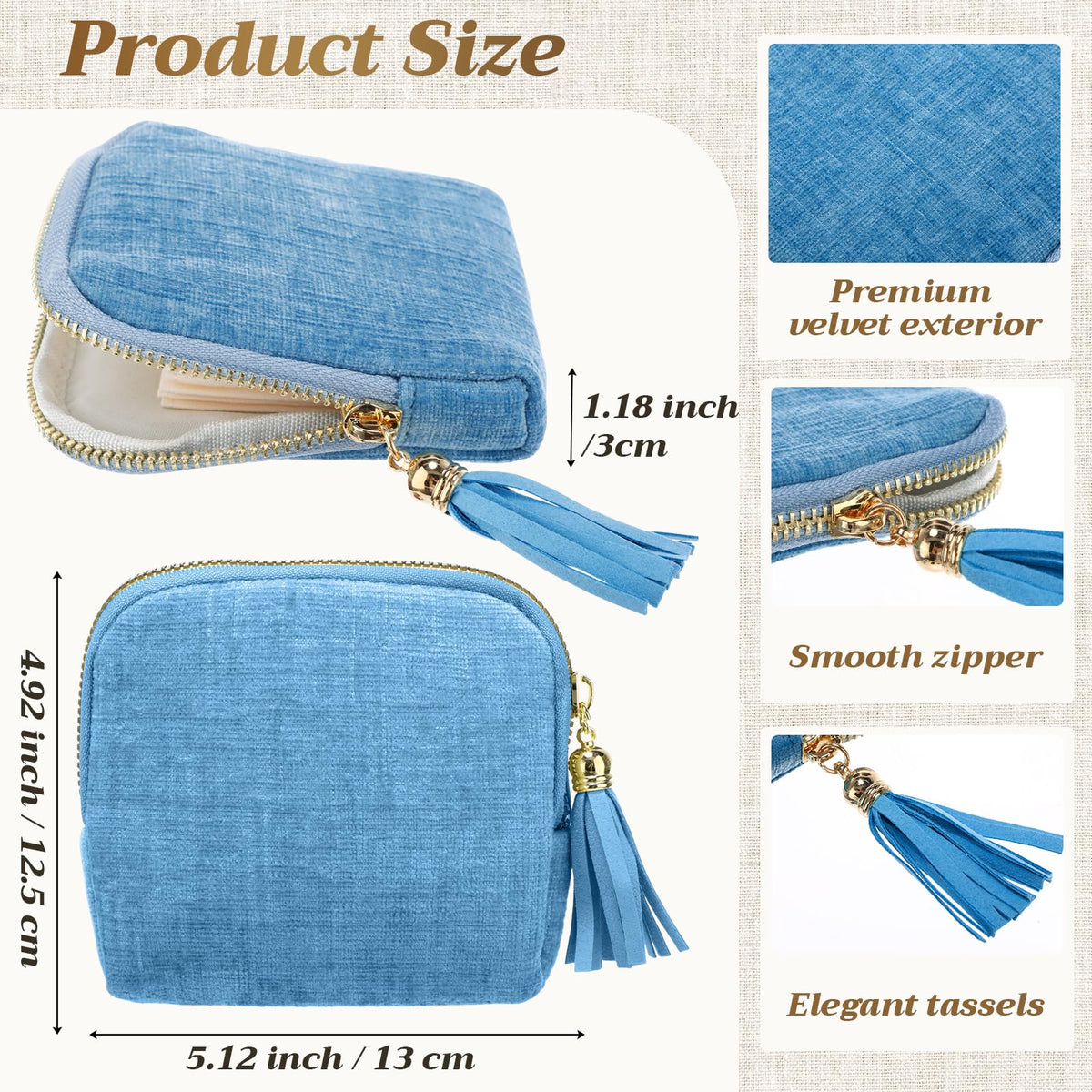 Hsei 5 Pack Small Travel Jewelry Case Bulk Mini Jewelry - Hsei Official Imagery - 4