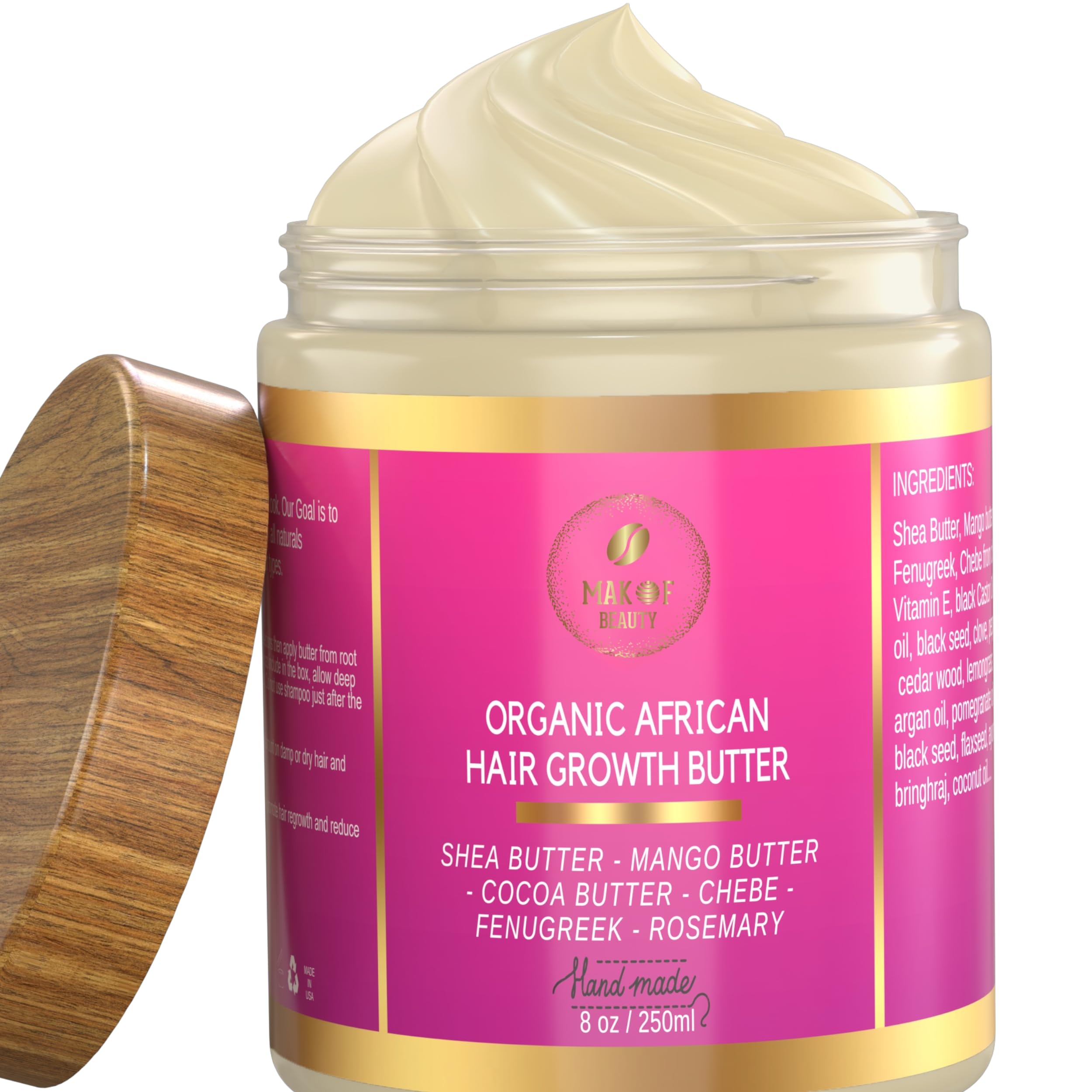 MAKOF BEAUTY Chebe Hair Growth and Thickening Butter - Ayurvedic Deep - MAKOF BEAUTY Official Product View 8