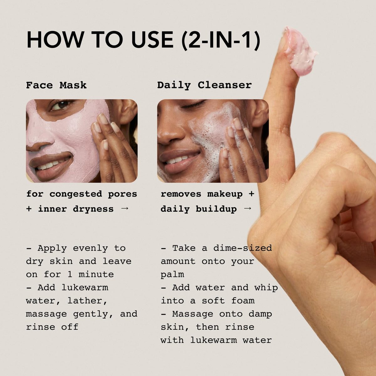 Whipped Korean Skincare Face Wash Doubles as a Face Mask - Whipped Semo Company Official Imagery - 7