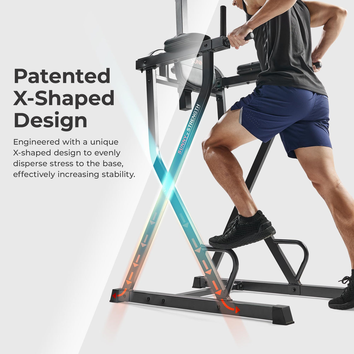 Sunny Health Fitness Power Tower and Dip Station for Home - Sunny Health & Fitness Official Imagery - 4