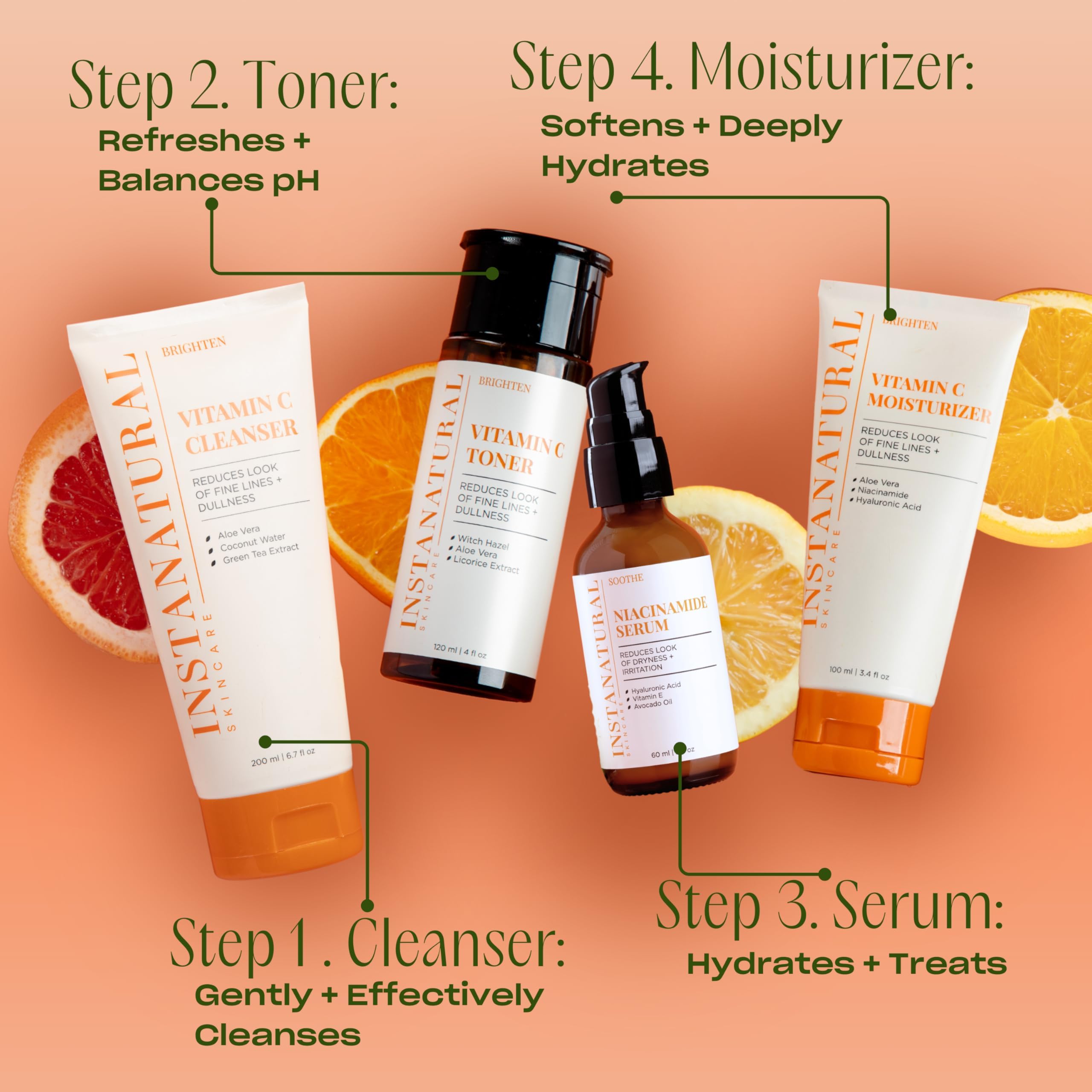 InstaNatural Niacinamide Face Serum, Hydrates, Soothes, Reduces Irritation, - InstaNatural Official Product View 7
