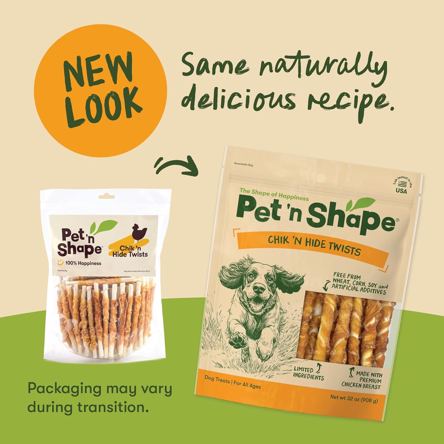 Pet 'n Shape Chicken Wrapped Rawhide Dog Treats, pet treats with twisted rawhide and chicken flavor for dogs.