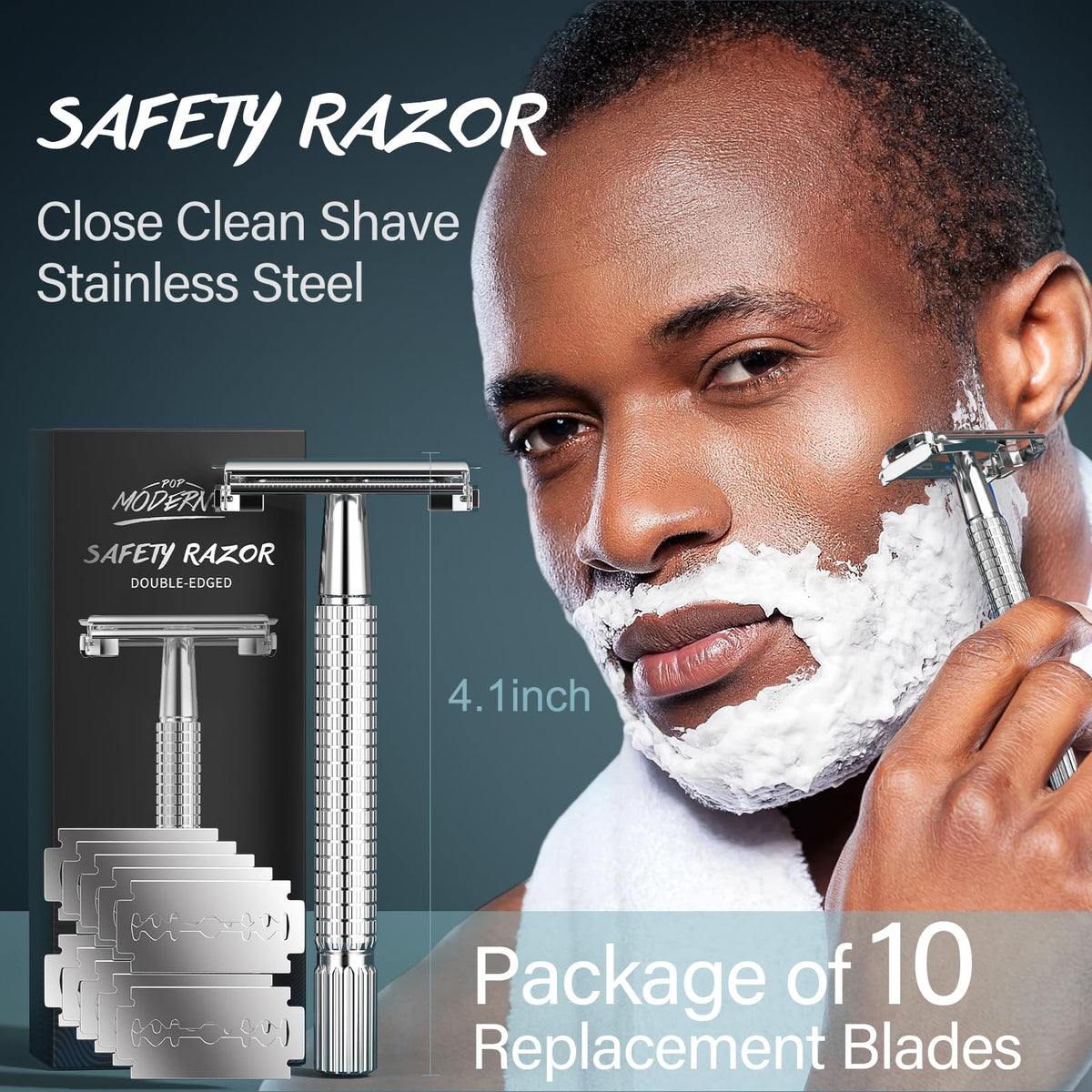 8Pcs Shaving Kit for Men Gift Basket for Christmas Birthday - POP MODERN.C Official Imagery - 7