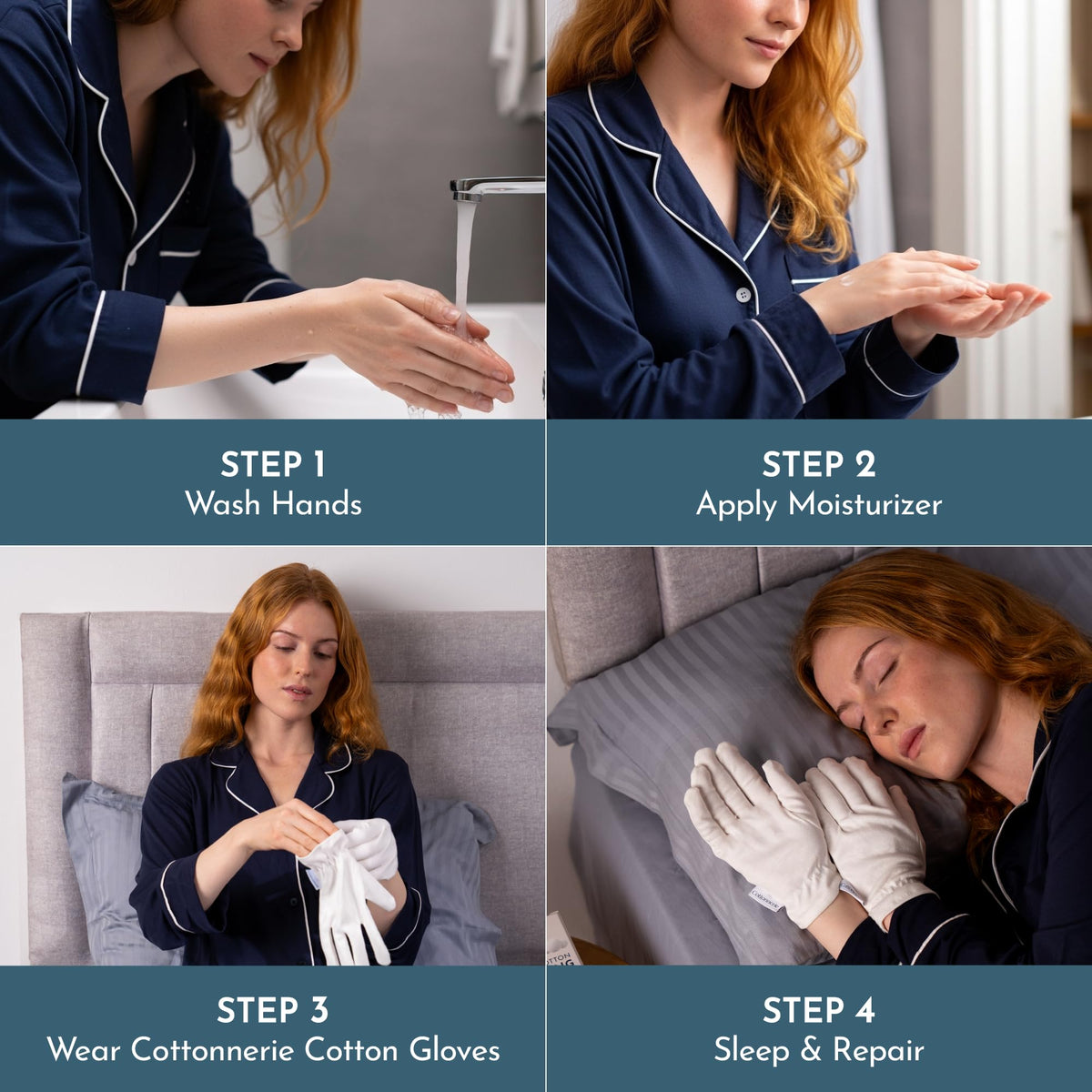 8 Pairs Cottonnerie Original Cotton Gloves for Dry Hands - COTTONNERIE Official Imagery - 5
