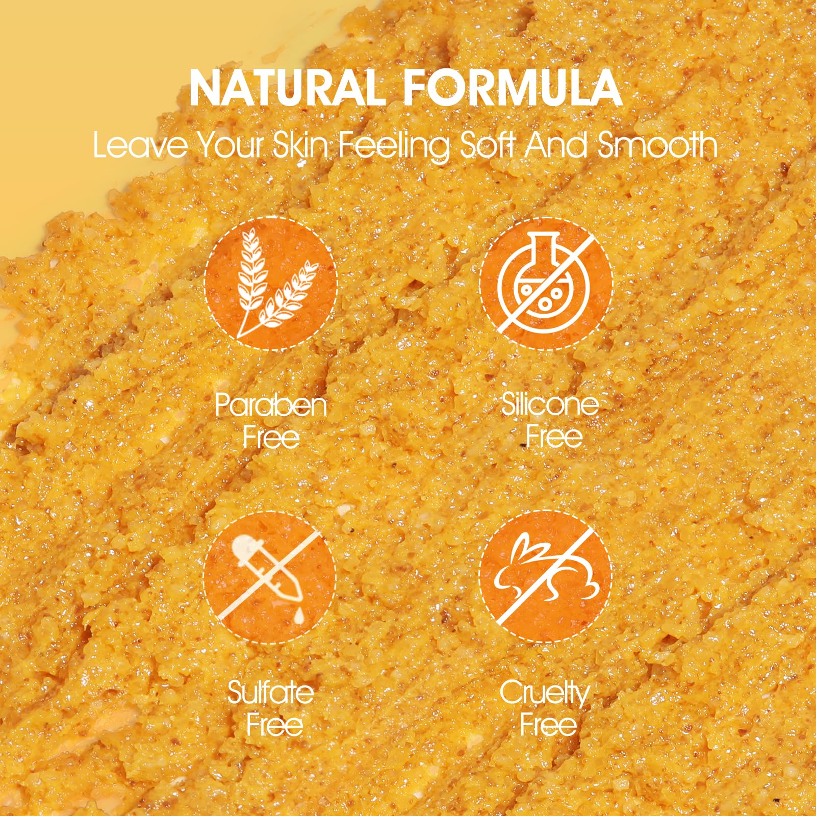 VOERUY Body Scrub, Turmeric Exfoliating Body Scrub, with Coconut Oil & Vitamin - VOERUY Official Product View 6