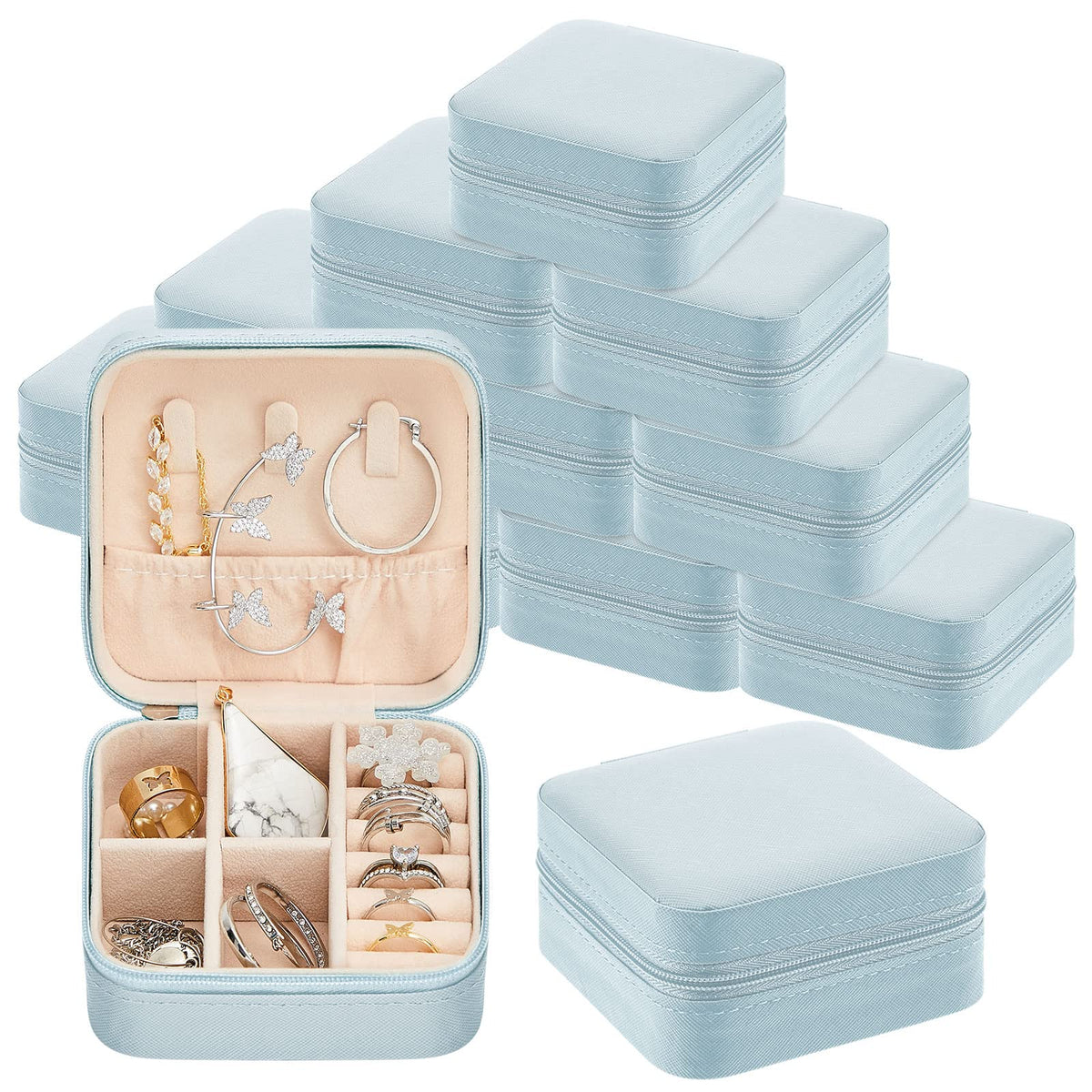 Taiyin 6 12 50 Pcs Travel Jewelry Case Bulk - Taiyin Official Imagery - 2