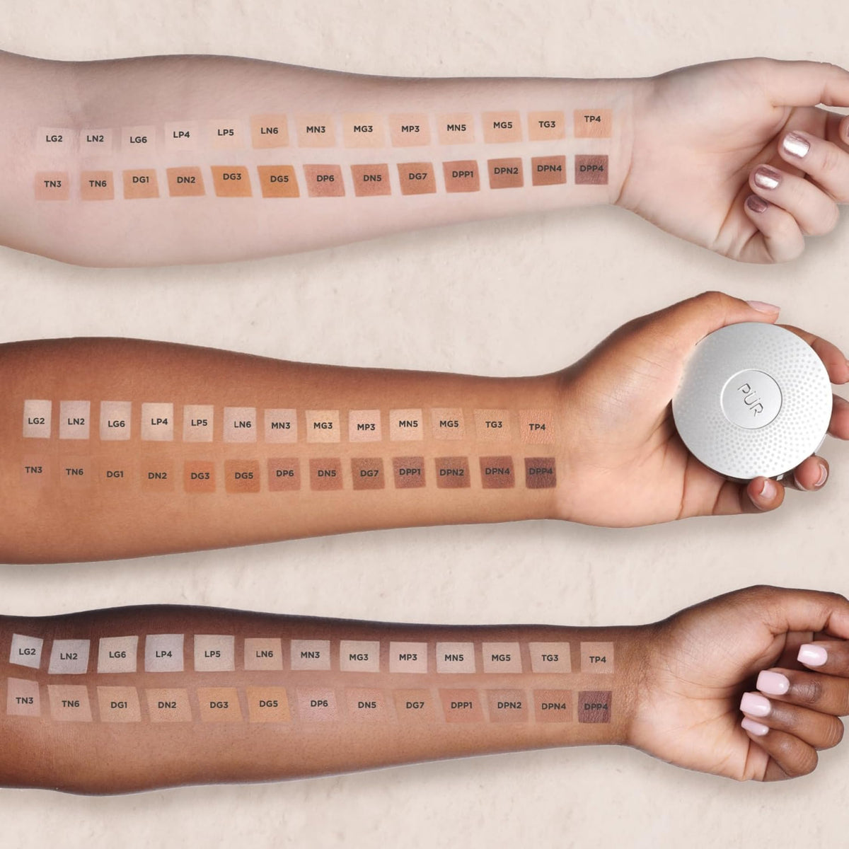 P R 4 in 1 Pressed Mineral Makeup Powder Foundation with SPF - PÜR MINERALS Official Imagery - 7