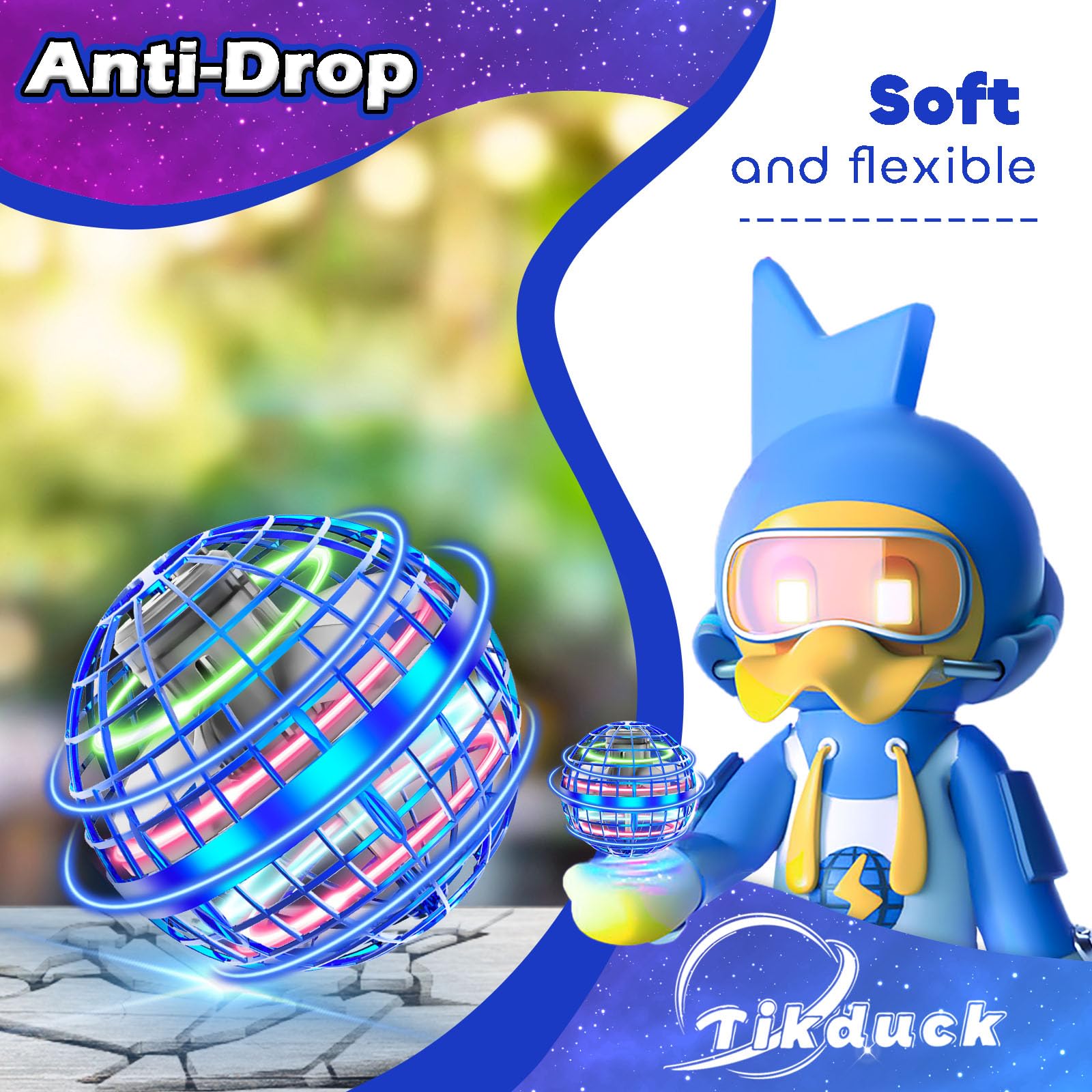Tikduck Flying Orb Ball 2026 Toys Soaring Hover Boomerang Spinner by Tikduck - Angle View 6