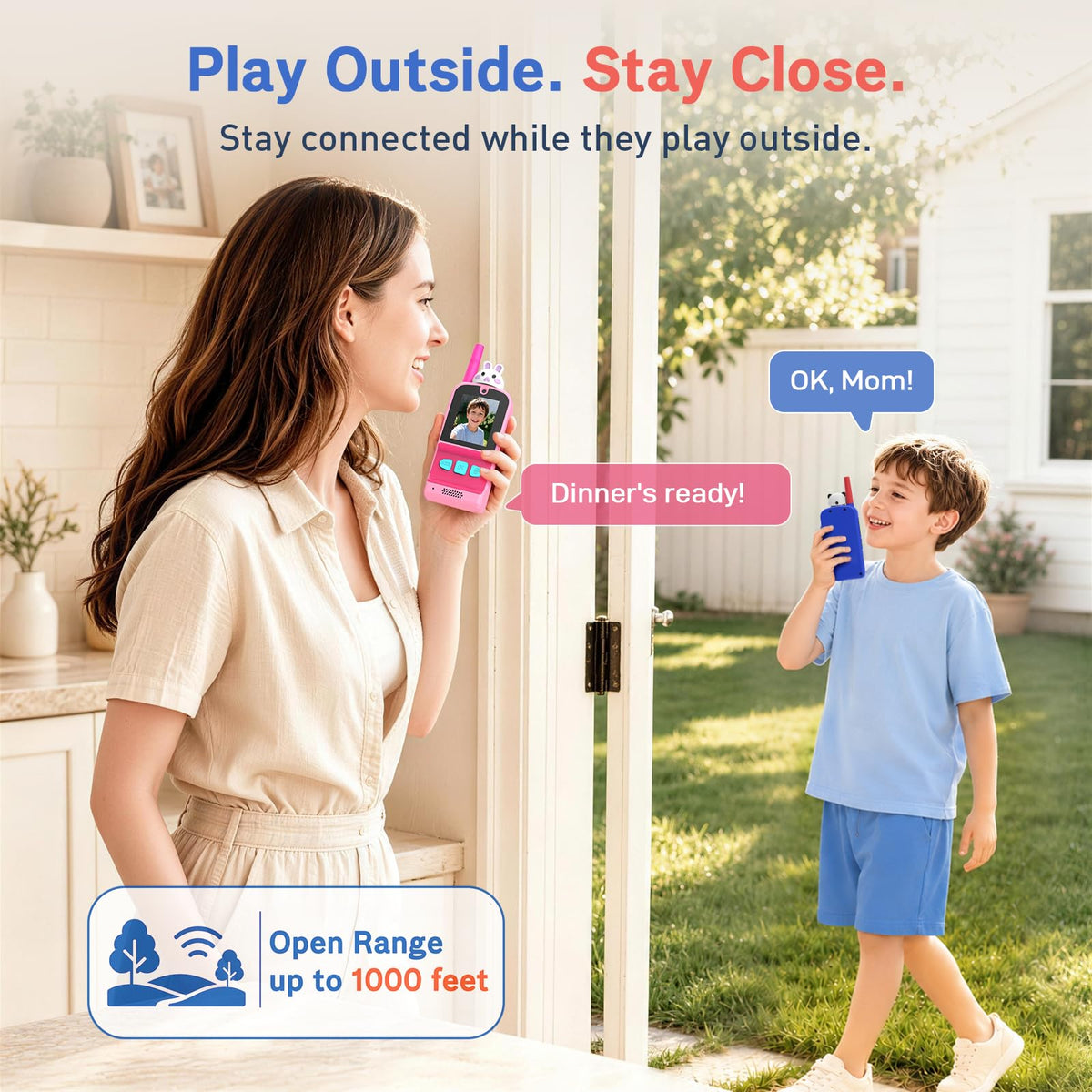 Video Walkie Talkies for Kids 2 Pack Gift for Ages 3 12 Girl - MarsBus Official Imagery - 7