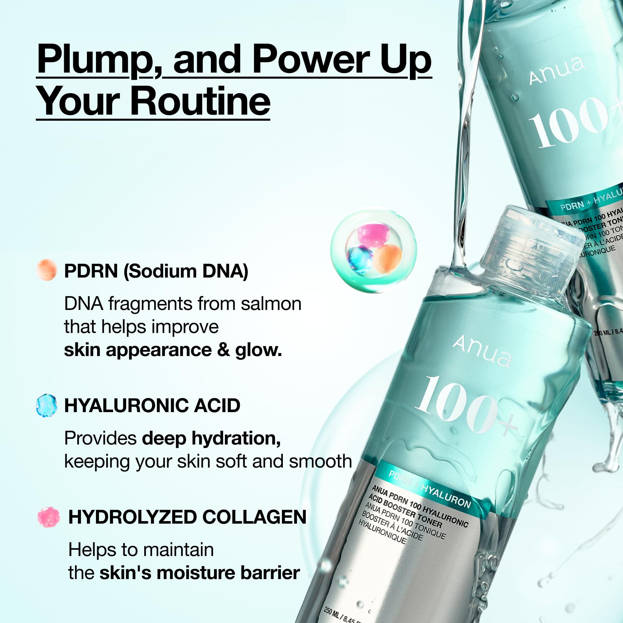 Anua PDRN 100 Hyaluronic Acid Booster Toner, 8.45 fl oz - ANUA