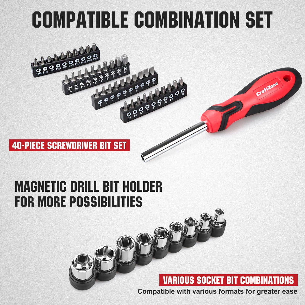 75 Piece Home Tool Kit General Household Hand Tool Set with - CRAFTZONE Official Imagery - 5