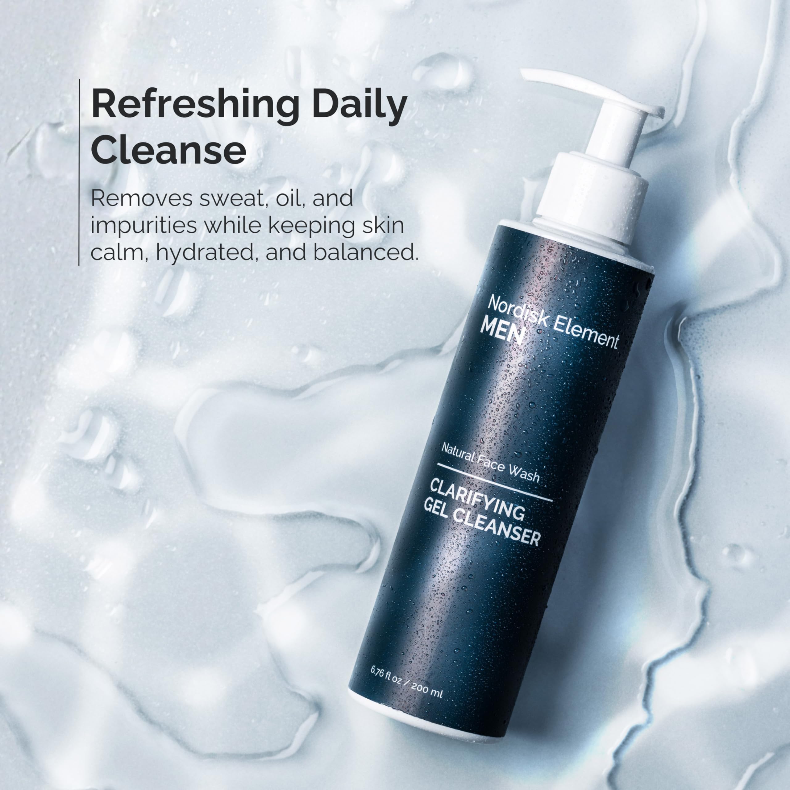 Men’s Face Wash – Clarifying Gel Cleanser with Plum Extract - Nordisk Element